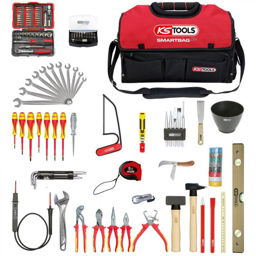 Coffrets outils Ks Tools Composition d'outils électricien en sac SMARTBAG - 138 pièces