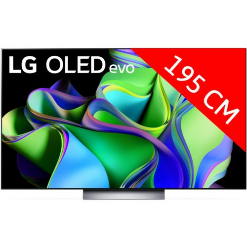 TV 66'' et plus LG TV OLED 4K 195 cm OLED77C3 evo