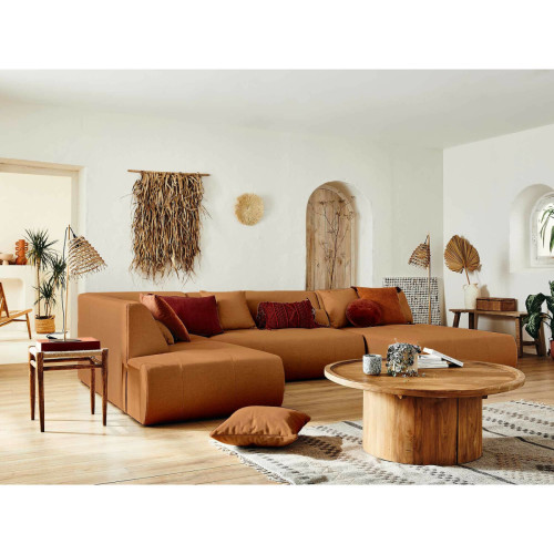 Lisa Design - Onyx - canapé modulable panoramique d'angle gauche 7 places - en tissu Lisa Design - Maison Orange
