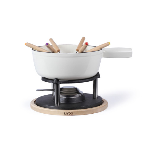 Livoo - Service à fondue 6 fourchettes blanc - men390 - LIVOO Livoo - Bonnes affaires Appareil à fondue