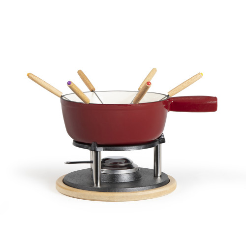 Livoo - Service à fondue 6 fourchettes rouge - men390rc - LIVOO Livoo - Bonnes affaires Appareil à fondue