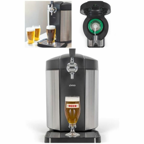 Livoo - Tireuse à bière INOX Compatible avec fûts Heineken de 5L refroidissement thermoélectrique intégré Livoo  - Machine à bière
