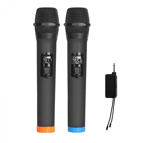 marque generique - Sans fil Microphone sans Bluetooth, VHF Sans Fil Double de Poche avec Récepteur, pour le Karaoké, Amplificateur de Voix, chant Machine, Partie À La marque generique - Amplificateur karaoke