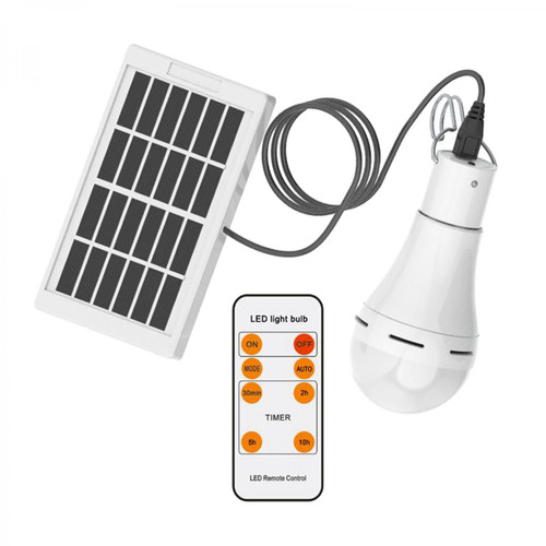 Eclairage solaire marque generique USB Portable Solaire Puissance Ampoule, Intérieur Extérieur Éclairage à la maison, Camping Tente Lampe de Pêche, économie d'énergie Solaire Alimenté