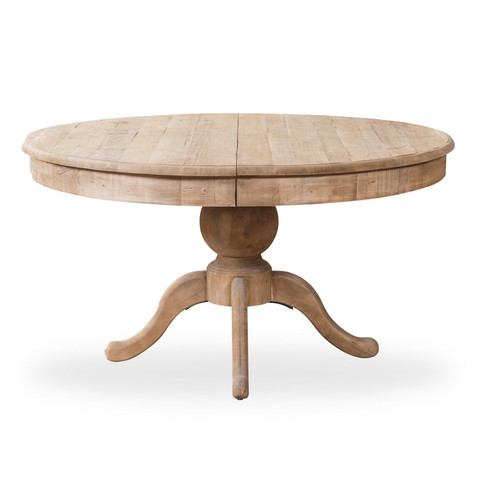 marque generique - Table ronde extensible en bois massif SIDONIE Bois naturel marque generique - Maison marque generique
