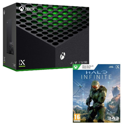 Console Xbox Series Microsoft console Xbox Séries X + jeu Halo infinite