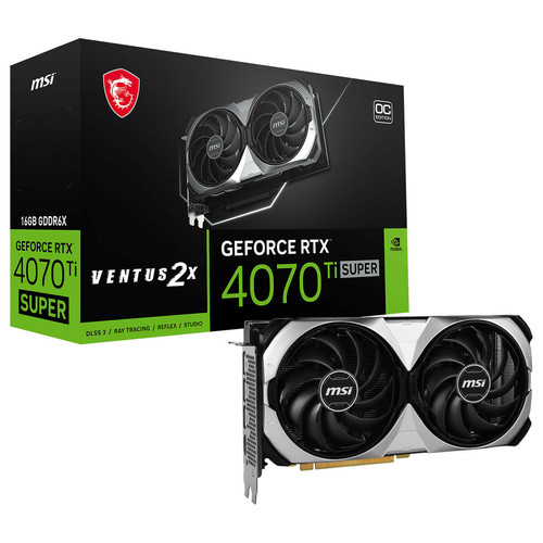 Msi - GeForce RTX 4070 Ti SUPER 16G VENTUS 2X OC Msi - Nvidia Studio