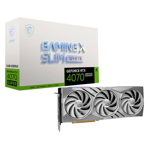 Msi - GeForce RTX 4070 SUPER 12G GAMING X SLIM WHITE Msi - Nvidia Studio