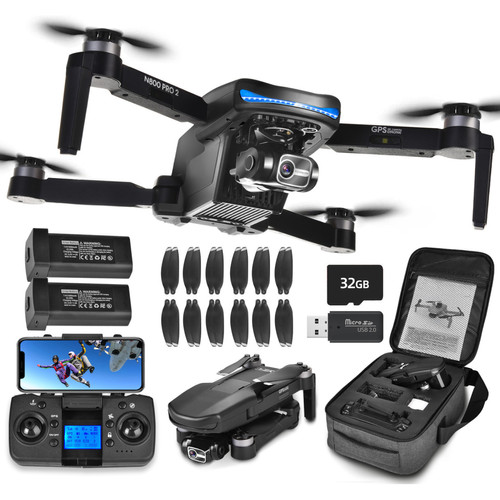 NBD - Drone GPS Avec Caméra 4k , Transmission En Direct 5G WiFi FPV, Technologie EIS, Caméra à Cardan, 50 Minutes De Vol Avec 2 Batteries, Noir NBD  - Drone connecté