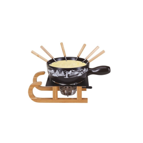 Appareil à fondue Nouvel Set à fondue 6 fourchettes noir - 402365 - NOUVEL
