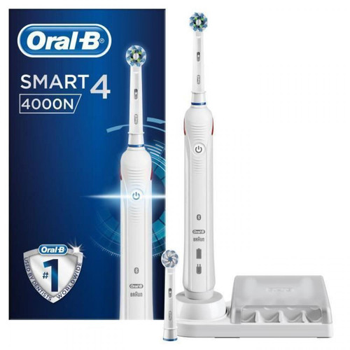Oral-B - Oral-B Smart 4 4000N Brosse a dents électrique connectée - Blanc Oral-B  - Electroménager connecté