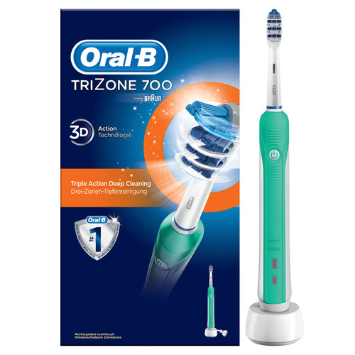Oral-B - Oral-B TriZone 700 Adulte Brosse à dents rotative oscillante Bleu Oral-B  - Brosse à dents électrique