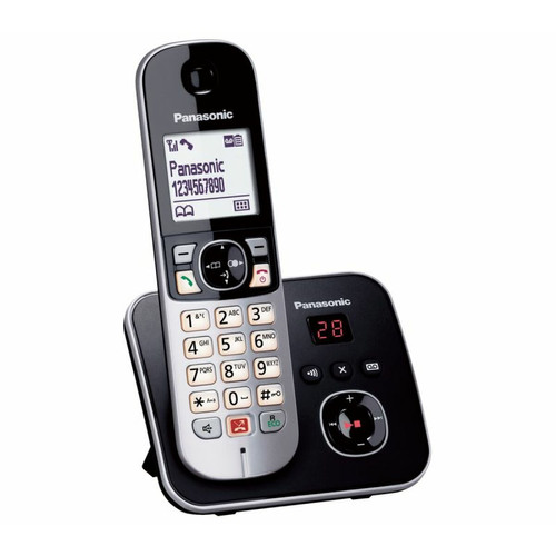 Panasonic - Téléphone sans fil répondeur PANASONIC  KX-TG6861FRB Panasonic - Téléphone fixe sans fil Avec répondeur
