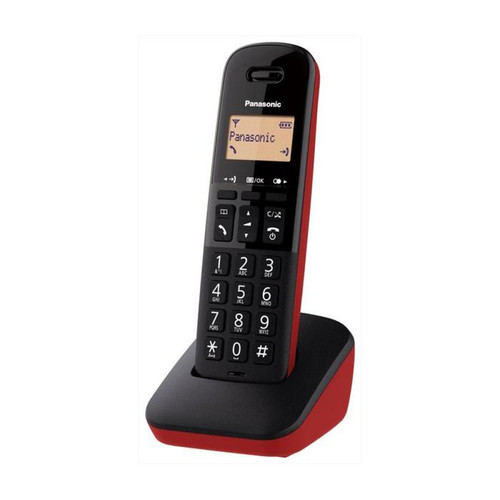 Panasonic - Panasonic KX-TGB610JTR téléphone Téléphone analog/dect Noir, Rouge Identification de l'appelant Panasonic - Bonnes affaires Téléphone fixe sans fil