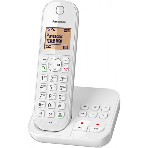 Panasonic - Téléphone sans fil dect blanc avec répondeur - kxtgc420frw - PANASONIC Panasonic  - Téléphone fixe sans fil