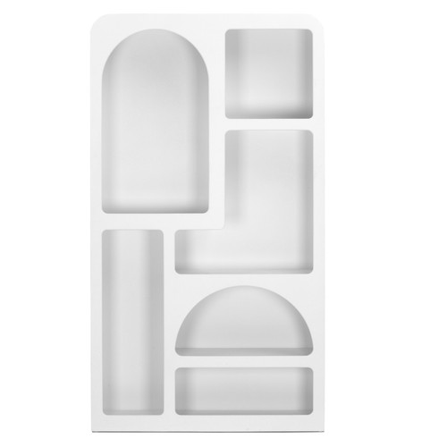 Pegane - Meuble étagère, meuble de rangement en bois coloris blanc - Longueur 100 x Profondeur 26 x Hauteur 181 cm Pegane - Petite étagère murale Etagères