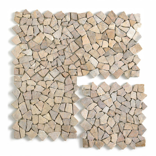 Pegane - Carrelage de mosaïque (Boite de 1m²)/ Plaque mosaïque mur et sol en marbre naturel coloris rose - 30 x 30 cm Pegane  - Revêtement sol & mur