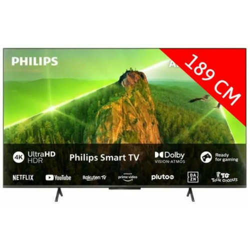 Philips - TV LED 4K 189 cm 75PUS8108/12 Ambilight 189 cm 4K UHD Philips - French Days TV, Home Cinéma