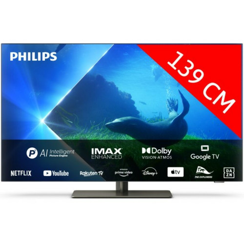 Philips - TV OLED 4K 139 cm 55OLED808/12 OLED 4K Ambilight 139cm Philips - TV 50'' à 55'' Philips