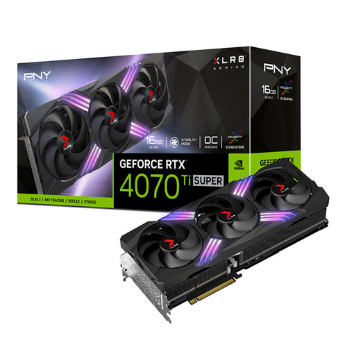PNY - GeForce RTX 4070 Ti SUPER 16G XLR8 Gaming VERTO EPIC-X RGB PNY - Profitez de la livraison offerte sur les composants vendus et expédiés par Rue du Commerce