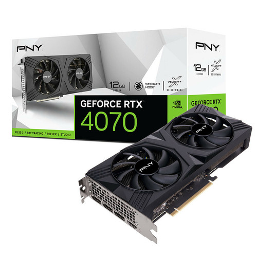 PNY - GeForce RTX 4070 VERTO Dual Fan 12Go  PNY - French Days Carte Graphique