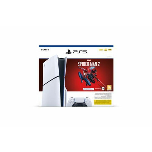 Console PS5 Quantum Console Sony PS5 Slim Edition Standard Blanc et Noir + Marvel's Spider-Man 2