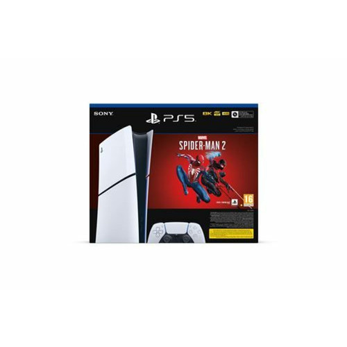 Quantum - Console Sony PS5 Slim Edition digitale Blanc et Noir + Marvel's Spider-Man 2 Quantum  - PS5