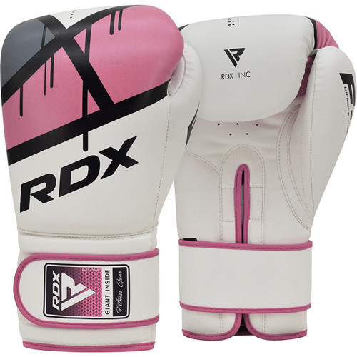 RDX Sports - RDX F7 Ego Gants de Boxe pour Femmes 8oz Rose Cuir PU - RDX - BGR-F7P-8OZ RDX Sports  - Accessoires fitness