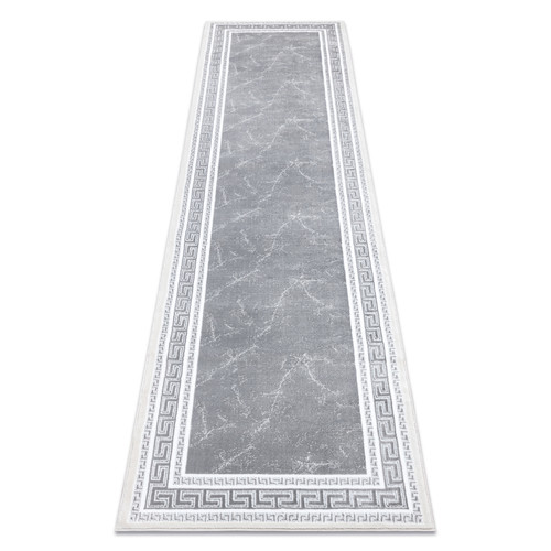 Tapis RUGSX Tapis, le tapis de couloir GLOSS moderne  2813 27 élégant, cadre, grec gris 80x300 cm