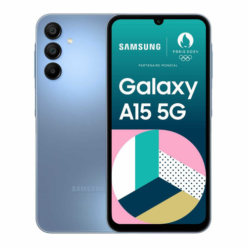 Samsung - Galaxy A15 - 5G - 4/128 Go - Bleu Samsung - Smartphone Android Full hd plus