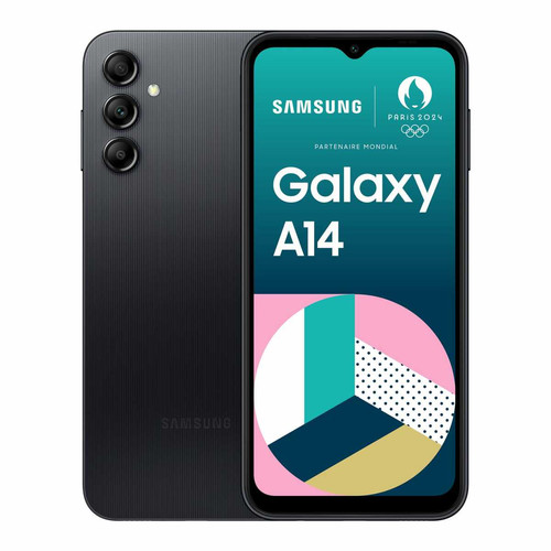 Samsung - Galaxy A14 - 4G - 4/64 Go -  Graphite Samsung - Téléphonie Samsung