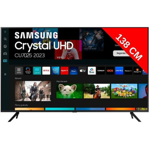 Samsung - TV LED 4K 138 cm TU55CU7025 Smart TV Samsung  - Smart TV TV, Home Cinéma