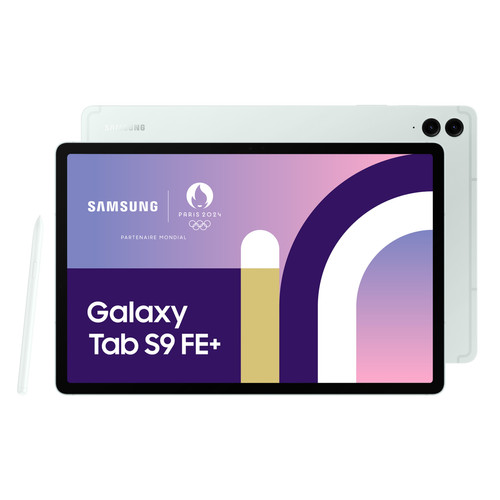 Samsung - Galaxy Tab S9 FE+ - 8/128Go - WiFi - Light Green - S Pen inclus Samsung - Bonnes affaires Tablette Samsung Galaxy Tab