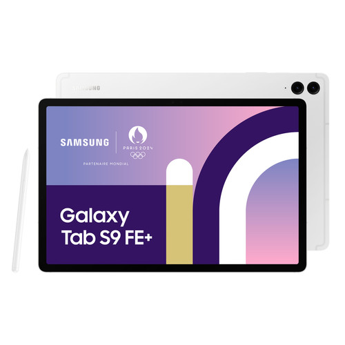 Samsung - Galaxy Tab S9 FE+ - 8/128Go - WiFi - Argent - S Pen inclus Samsung - Tablette Android Samsung