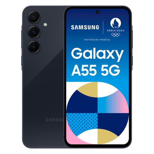 Samsung - Galaxy A55 - 5G - 8/128Go - Bleu nuit Samsung - Offres de Remboursement