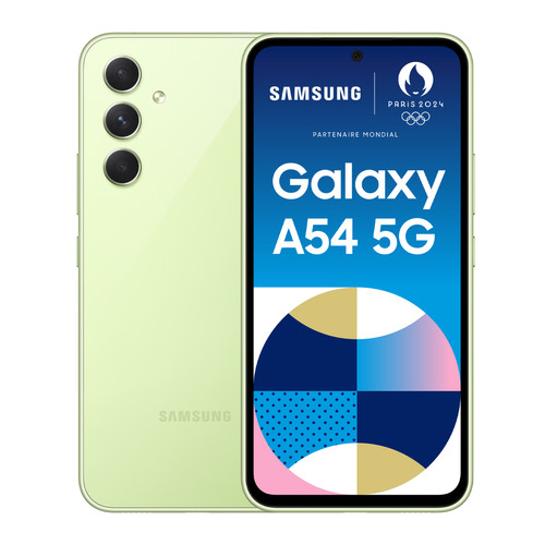 Samsung - Galaxy A54 - 5G - 8/128 Go - Lime Samsung - La fête des mères Smarpthone, Tablette tactile