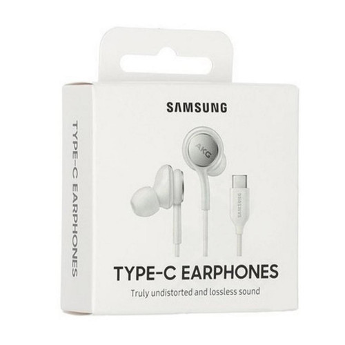 Ecouteurs intra-auriculaires Samsung Samsung EO-IC100BWE - Écouteur AKG Intra Auriculaire - Connecteur Type C, Blanc, Télécommande (Emballage Original)