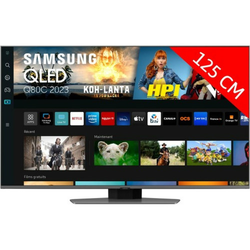 Samsung - TV QLED 4K 125 cm 50Q80C QLED 4K 2023 Samsung - TV Samsung TV, Télévisions