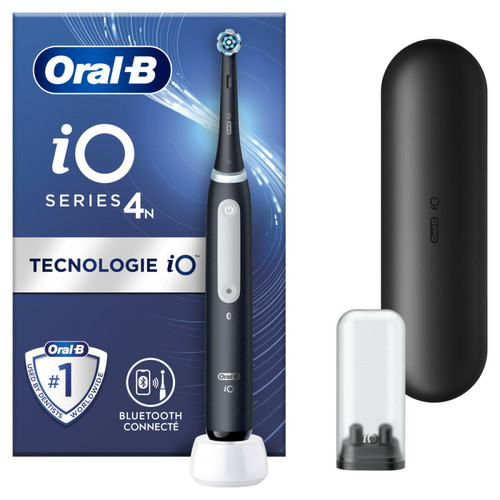 Brosse à dents électrique Oral-B Oral-B iO 4N - Avec Etui de Voyage - Noire - Brosse À Dents Électrique connectée