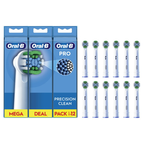 Brosse à dents électrique Oral-B Oral-B Pro Precision Clean Brossettes Pour Brosse À Dents, 12 Unités