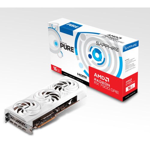 Sapphire - PURE AMD RADEON RX 7900 GRE GAMING OC - Blanc Sapphire - Prix explosifs sur les Cartes Graphiques
