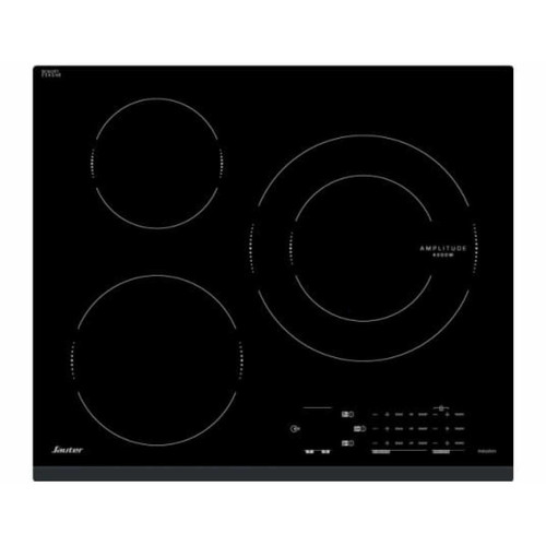 Table de cuisson Sauter Table de cuisson à induction 60cm 3 foyers 7200kw noir - spi4360b - SAUTER