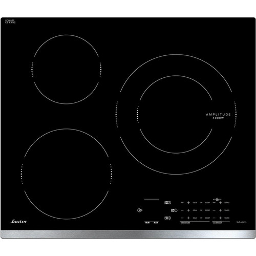Sauter - Table de cuisson à induction 60cm 3 feux 7200w noir - spi4360x - SAUTER Sauter  - Table de cuisson