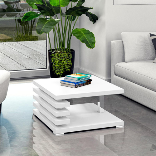 Tables basses Selsey Table basse design - ARIENE - 60x60 cm - blanc mat