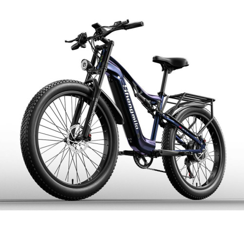 Vélo électrique SHENGMILO Vélo électrique SHENGMILO MX03 - Bleu - BABANG 1000W Moteur 26 pouces 17.5AH Samsung Batterie au lithium Vélo électrique FAT BIKE