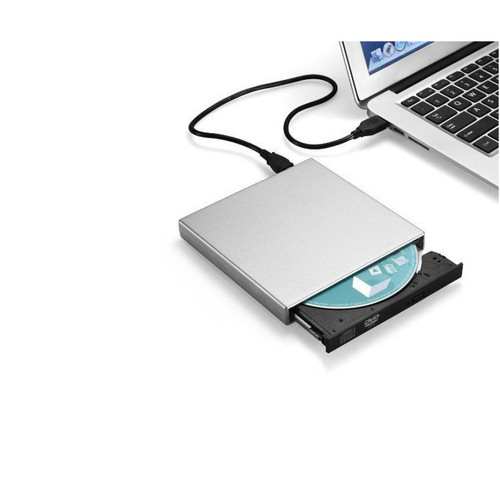 Shot - Lecteur/Graveur CD-DVD-RW USB pour Mac et PC Branchement Portable Externe (ARGENT) Shot  - Lecteur DVD - Enregistreurs DVD- Blu-ray
