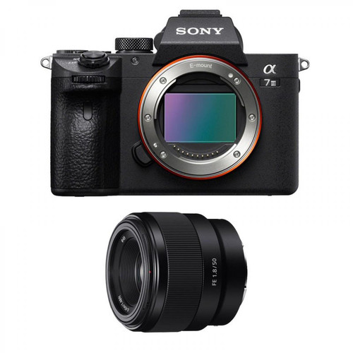 Sony - PACK SONY ALPHA 7 III + FE 50mm f/1.8 Sony - French Days Photo & Vidéo Numérique