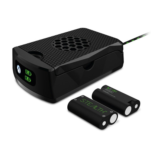 Stealth - Pack double batterie + chargeur pour manette Xbox one et Xbox series X | S +  - 60h d'autonomie – NOIR Stealth - Xbox Series