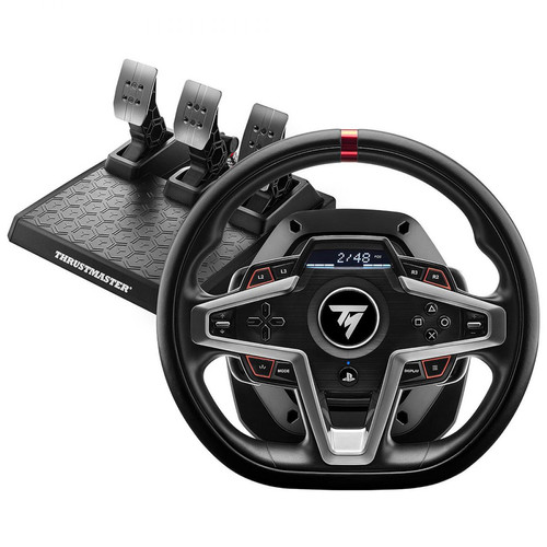Volant PC Thrustmaster THRUSTMASTER T248 PS Licence off.PS5 Force Feedback Ecran LCD 25 bts Pedalier magnétique PS5/PS4/PC 4160783