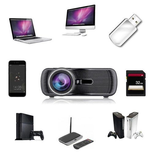 Vidéoprojecteurs portables Universal 1000 lumen Portable HD 3D projecteur LED Home Cinema Theatre VGA USB AV HDMI